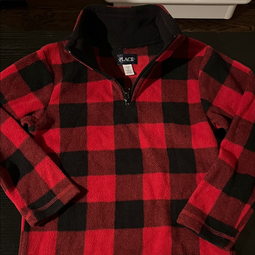 Place Red and Black Checkered Pullover
